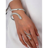 Serpent Coil Cuff & Ring Set | Gold Snake Bracelet & Ring Set, Stainless Steel | GOYAH