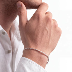 Minimalist Silver Bracelet for Men | Stainless Steel | GOYAH