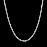 Twisted Rope Chain Necklace – Sparkling Silver Stainless Steel | GOYAH