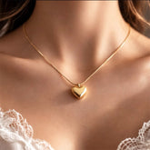 Luna Heart Pendant Necklace – Minimal Stainless Steel Heart Necklace