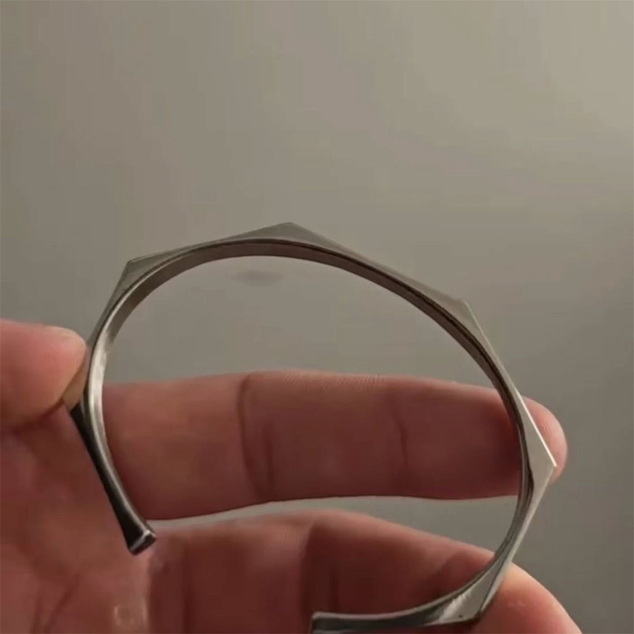 Minimalist Geometric Cuff Bracelet – Stainless Steel Unisex