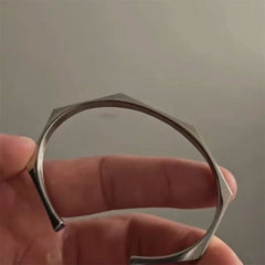 Minimalist Geometric Cuff Bracelet – Stainless Steel Unisex