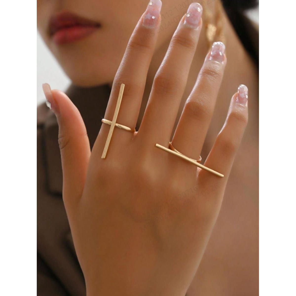 Linear Bar Open Ring - Minimalist Silver Bar Ring| Adjustable|Stainless Steel | GOYAH
