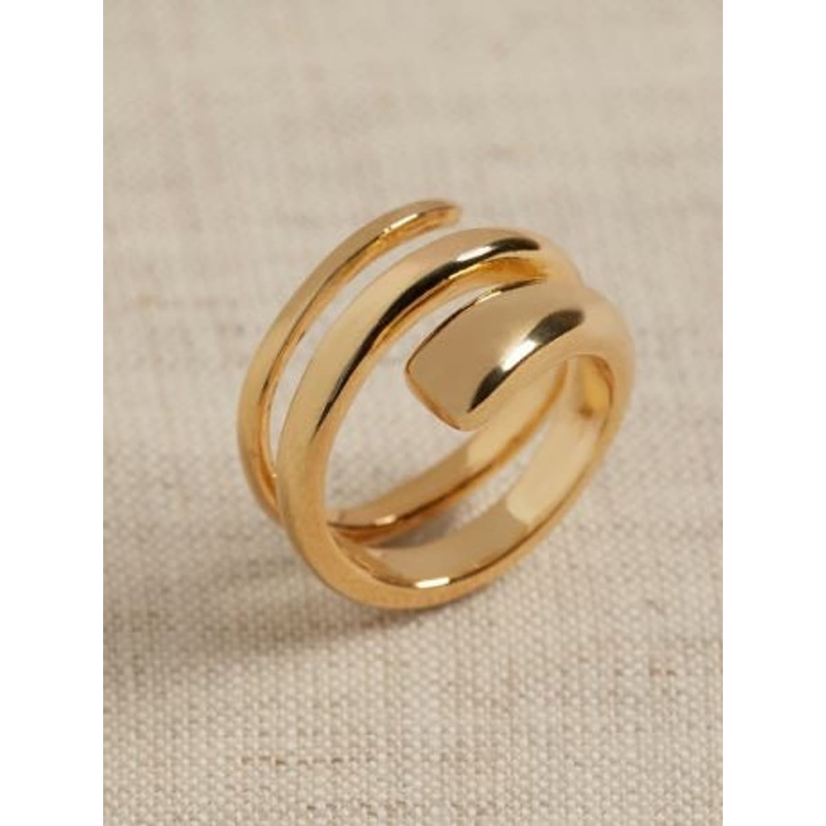 Multi-Line Wrap Ring – Stainless Steel | Adjustable| Spiral Stacked Band Ring | GOYAH