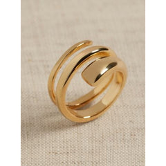 Multi-Line Wrap Ring – Stainless Steel | Adjustable| Spiral Stacked Band Ring | GOYAH