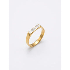 Minimalist Signet Ring for Men & Women | Flat Bar Stainless Steel Ring | GOYAH