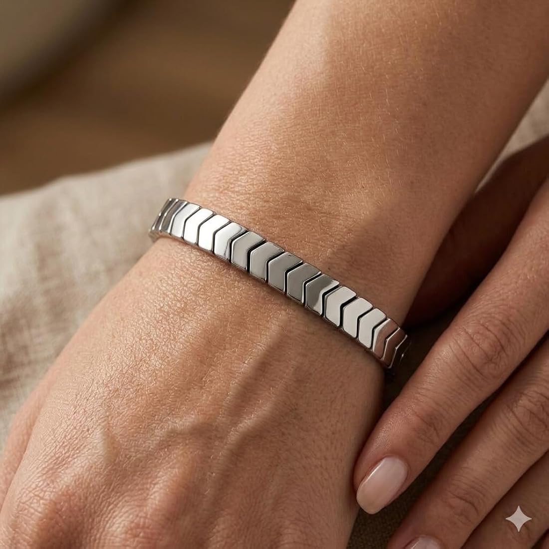 Chevron Link Stainless Steel Bracelet | Minimal Luxury Bracelet | GOYAH