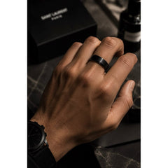 Men’s Classic Band Ring – Gold, Silver & Black | GOYAH