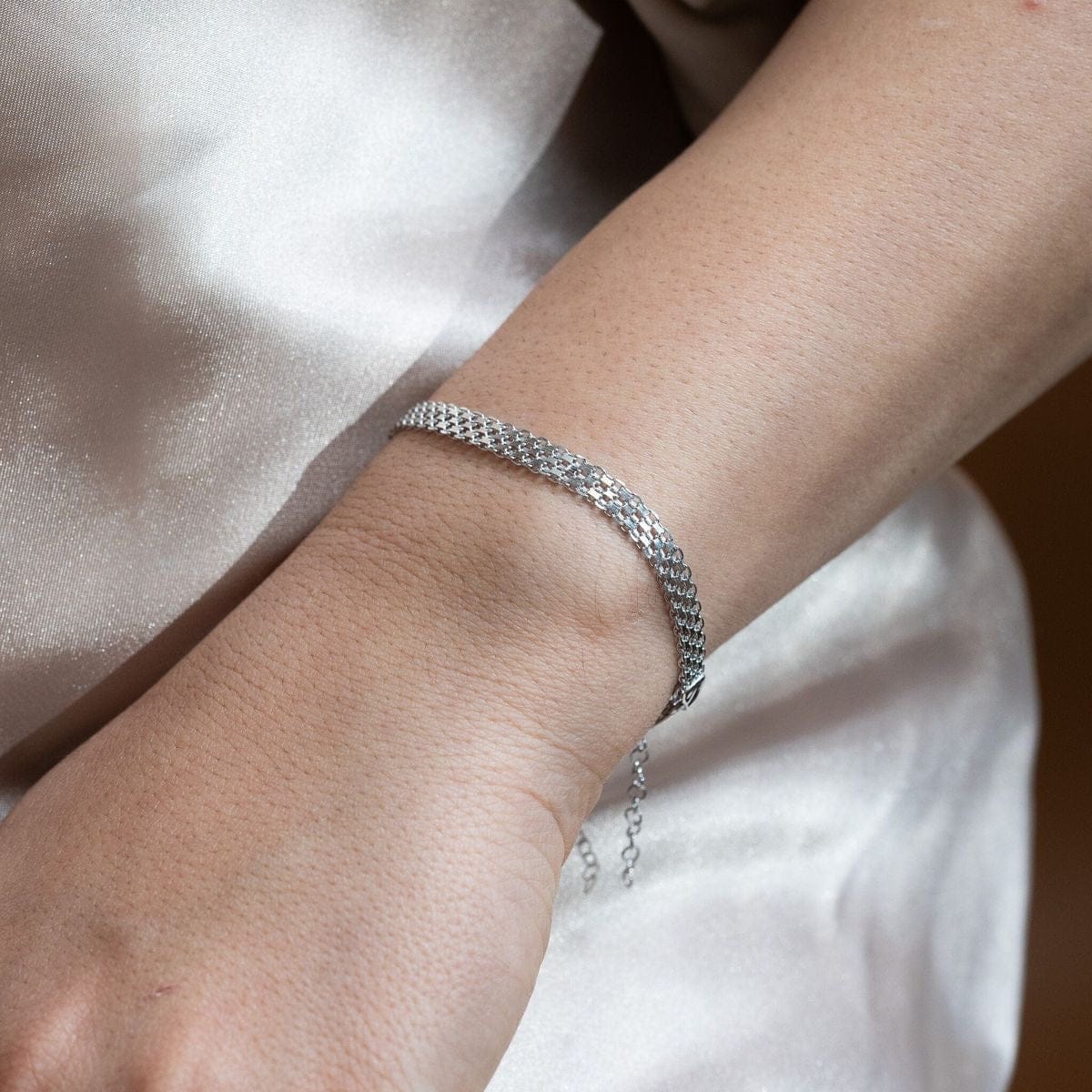 Mesh Chain Bracelet for Men and Women | Stainless Steel | Adjustable Extender | GOYAH