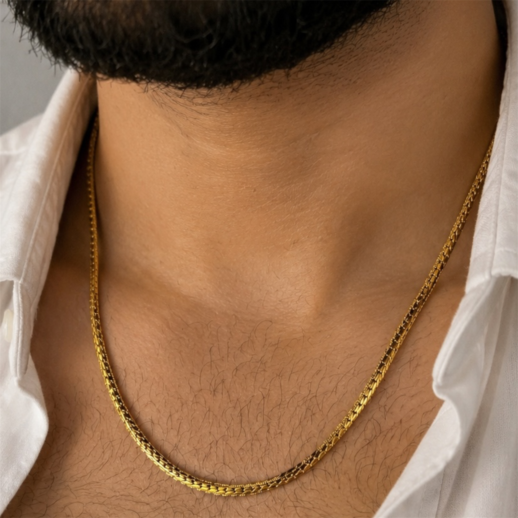 Gold Cuban Link Chain Necklace – Men's
