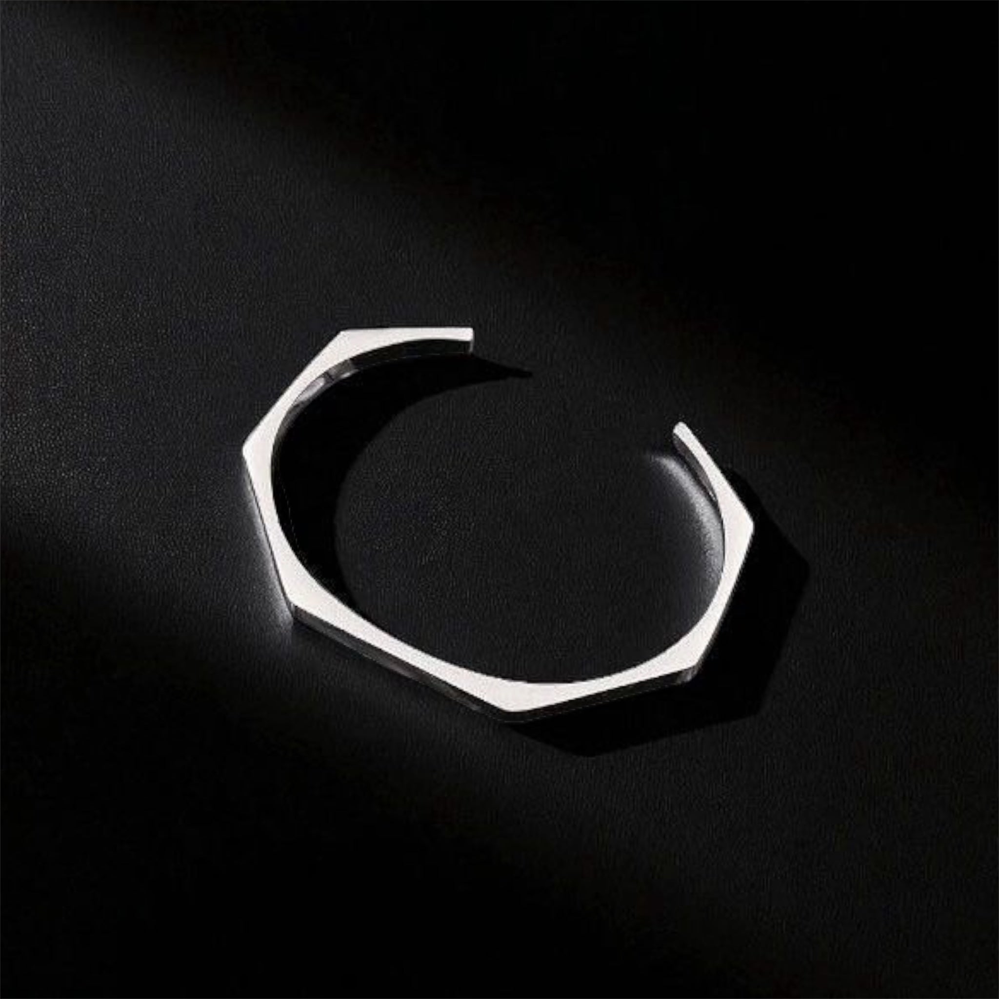 Minimalist Geometric Cuff Bracelet – Stainless Steel Unisex