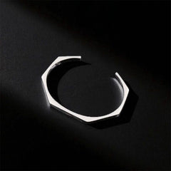 Minimalist Geometric Cuff Bracelet – Stainless Steel Unisex
