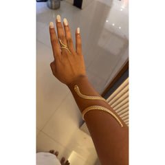 Serpent Coil Cuff & Ring Set | Gold Snake Bracelet & Ring Set, Stainless Steel | GOYAH