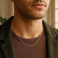 Dainty Snake Chain Necklace | Silver & Gold Stainless Steel Chain | GOYAH