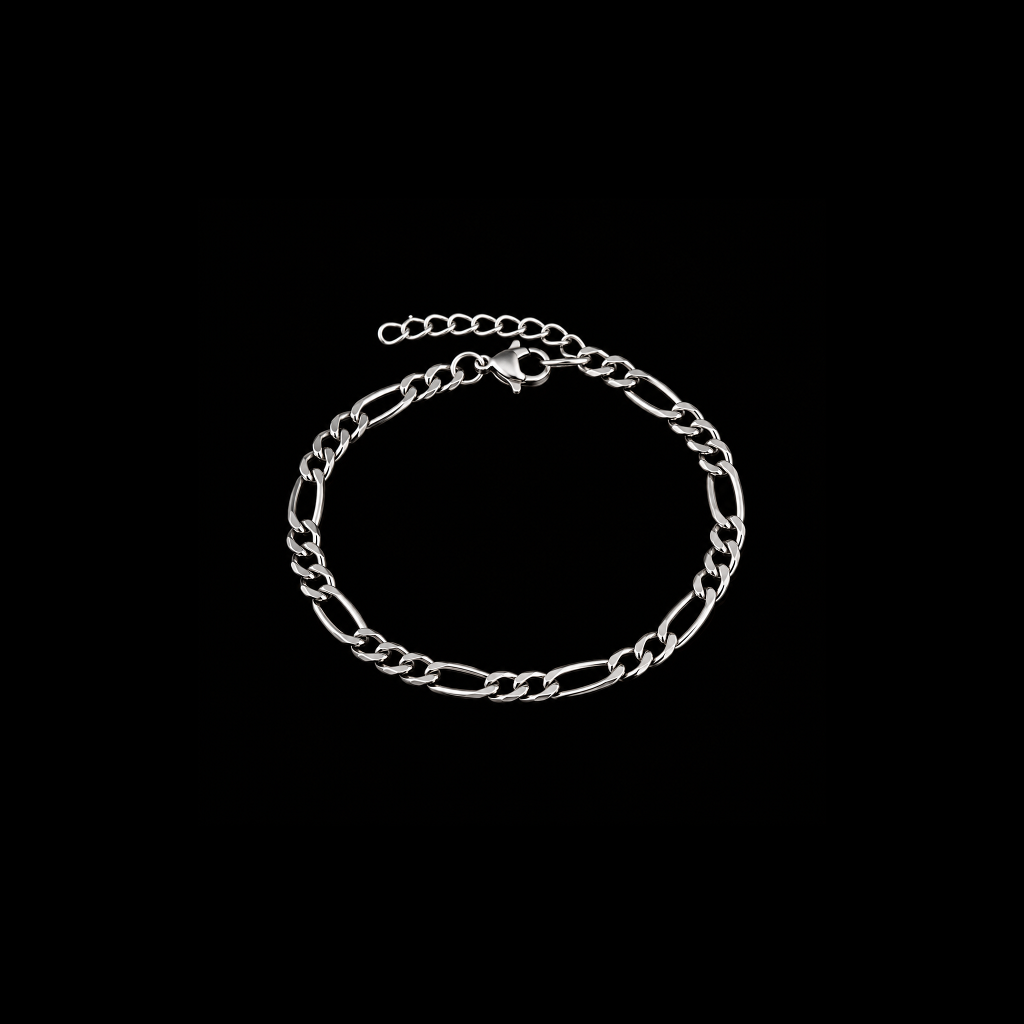 Silver Figaro Bracelet for Men | Waterproof Stainless Steel | GOYAH