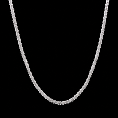 Twisted Rope Chain Necklace – Sparkling Silver Stainless Steel | GOYAH