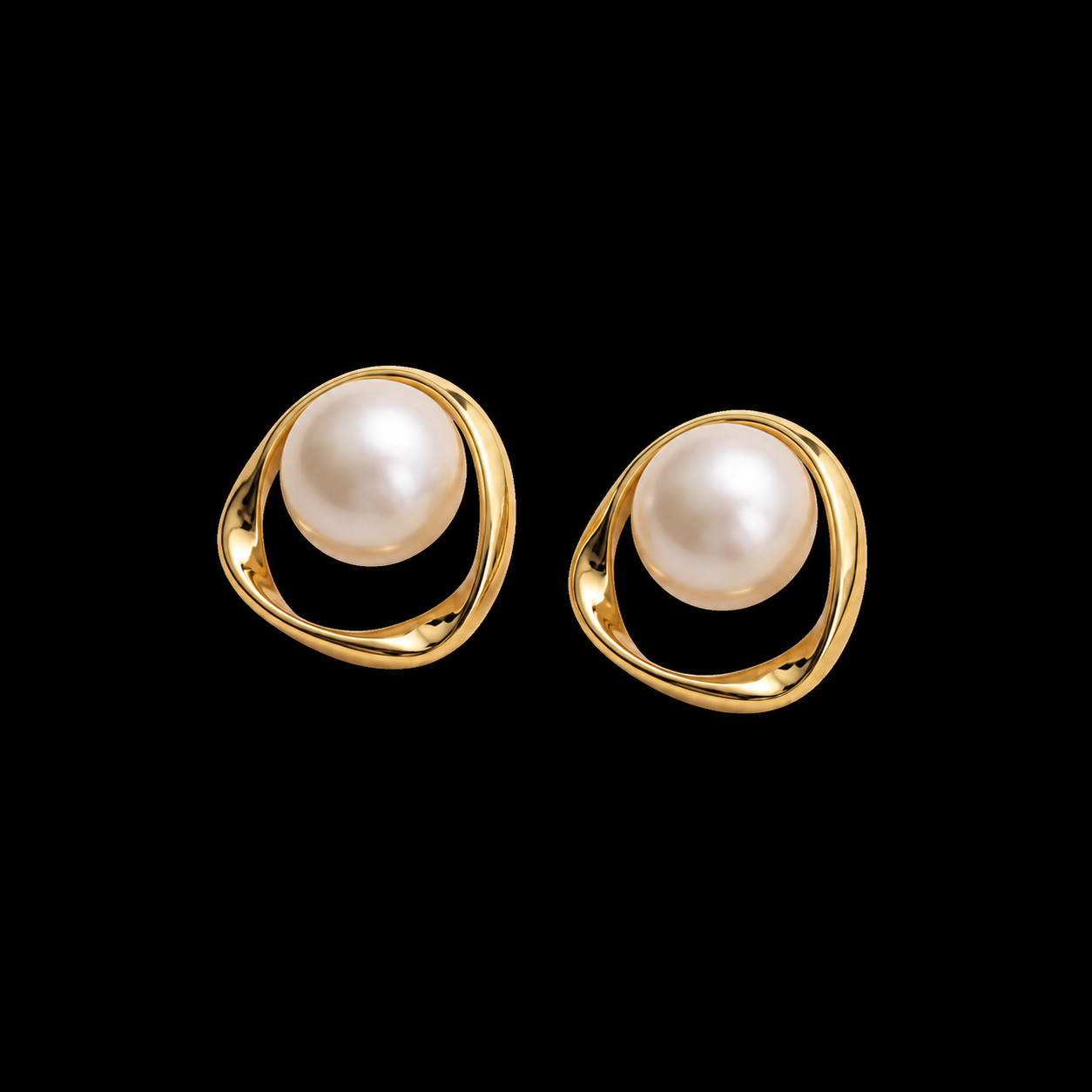 Pearl Halo Stud Earrings