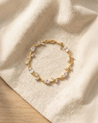 Gold Vine Tennis Bracelet | Marquise Crystal Leaf Bracelet | Statement Jewelry | GOYAH
