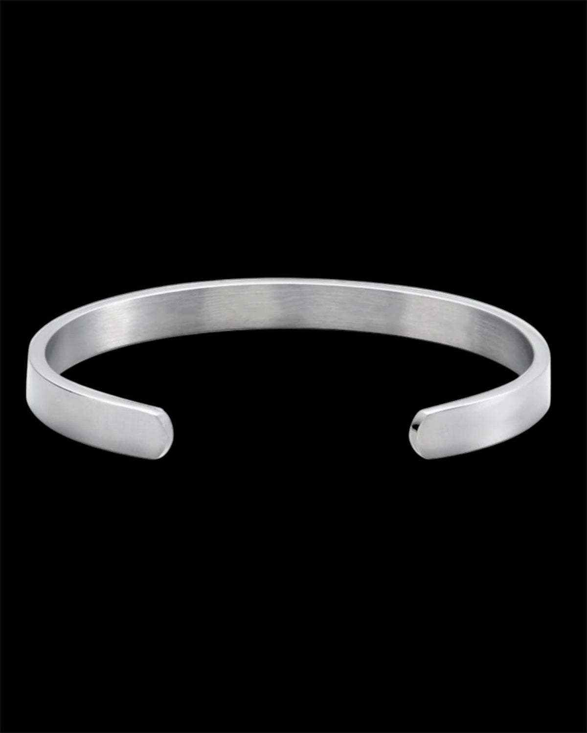 Minimalist Silver Cuff Bracelet - Stainless Steel Open Bangle Jewellery
