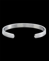Minimalist Silver Cuff Bracelet - Stainless Steel Open Bangle Jewellery
