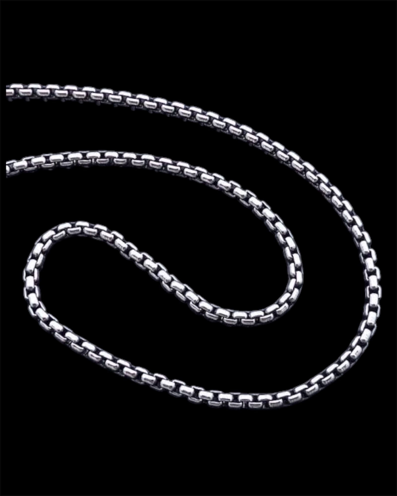 Round Box Chain Necklace for Men & Women (2.7mm) | Stainless Steel | Layering Chain | GOYAH