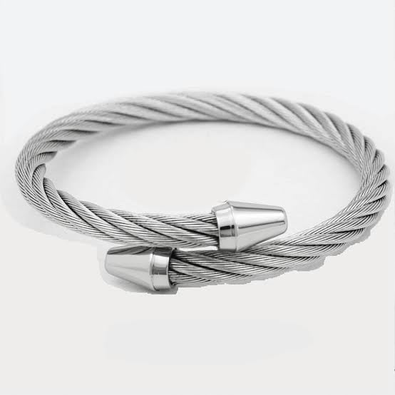 Twisted Wire Cuff Ring – Open Cable Ring with Bullet Tips| Adjustable | GOYAH