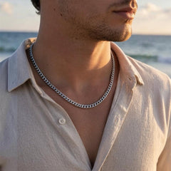 Cuban Link Chain Necklace – Premium Stainless Steel | Silver
