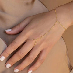 Celeste Hand Chain Bracelet – Adjustable Gold Hand Harness
