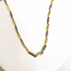 Two-Tone Gold & Silver Link Chain Necklace for Men | GOYAH